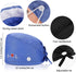 SATINIOR 4 Pieces Working Cap with Buttons, Unisex Bouffant Working Hat with Adjustable Sweatband...